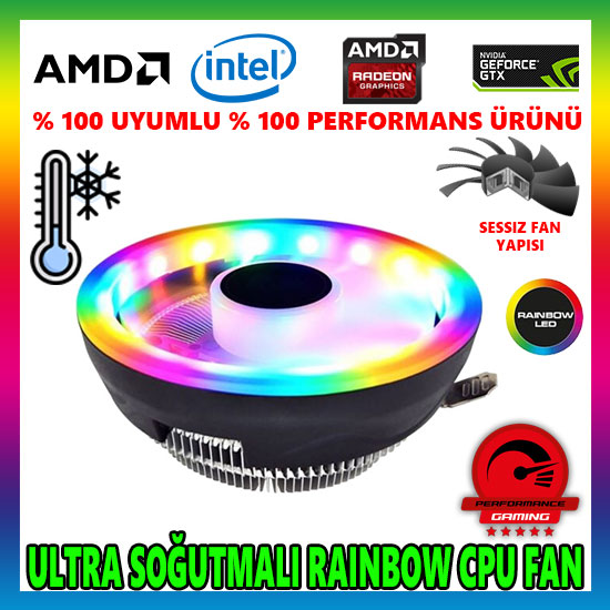 Snowman M105 Rainbow CPU Soğutucu Fan Snowman M105 Rainbow CPU Soğutucu Fan